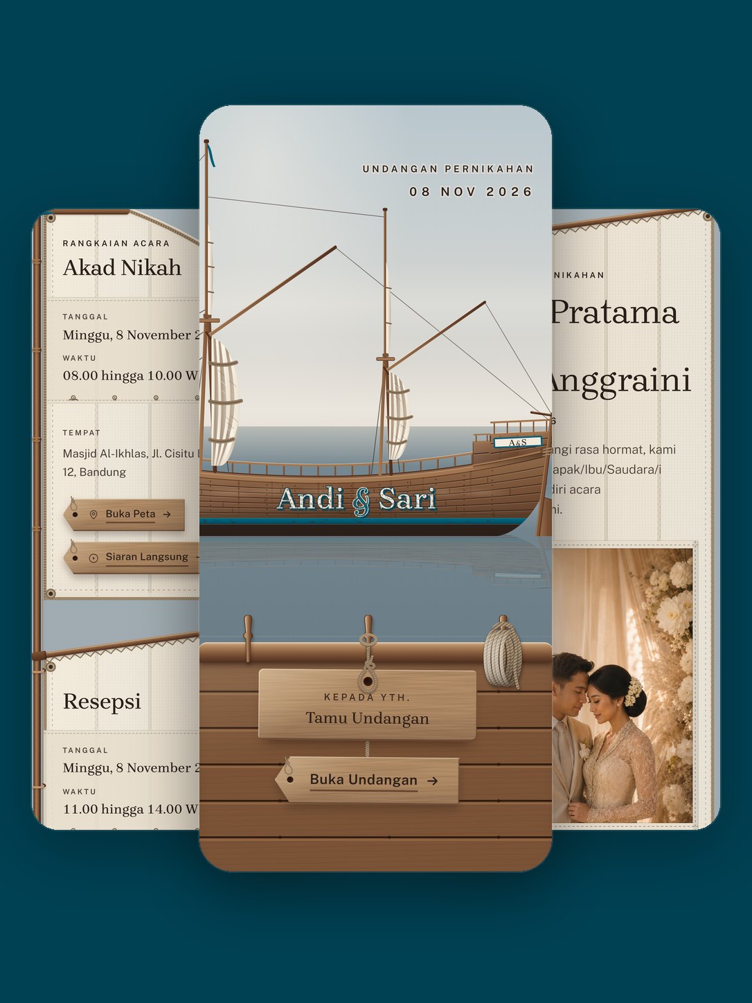 Pratinjau template Bahtera