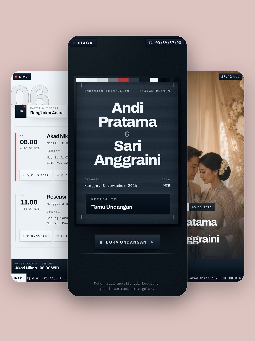 Contoh undangan dengan template Chyron