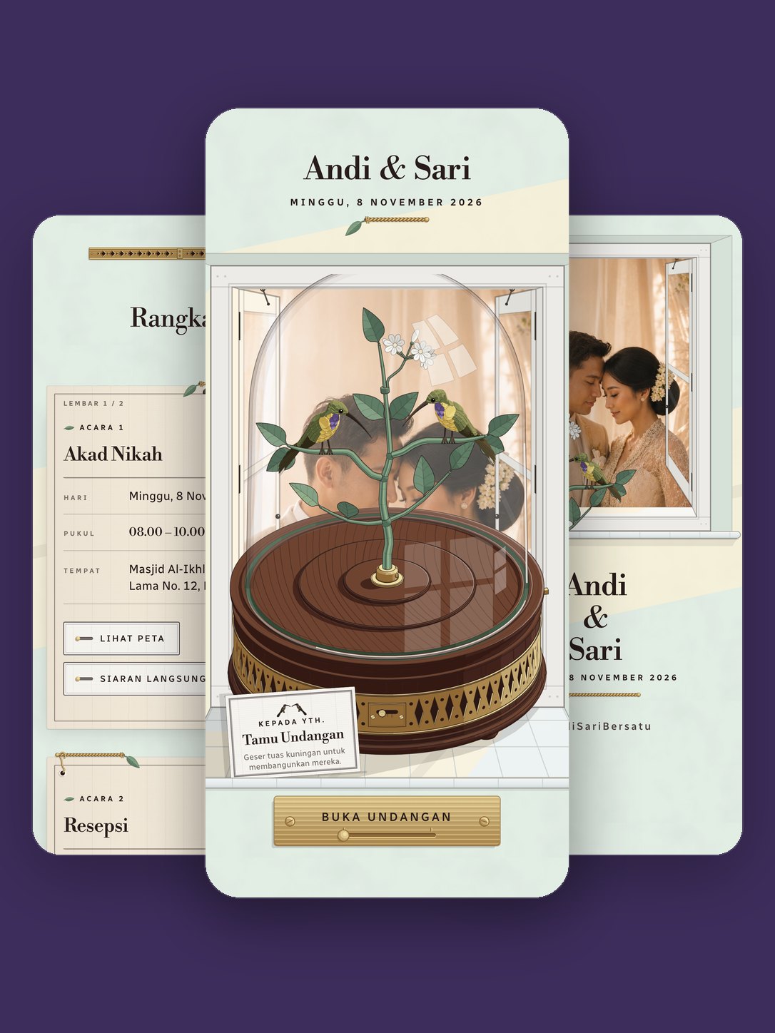Preview template undangan Kicau