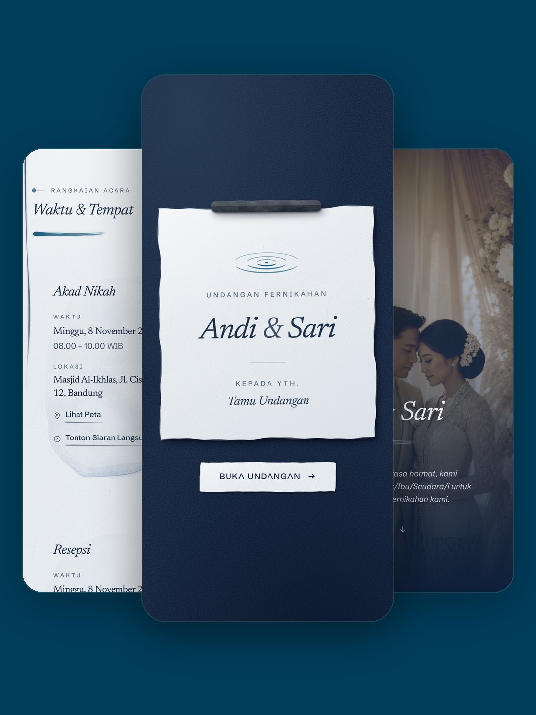 Contoh undangan dengan template Monsun
