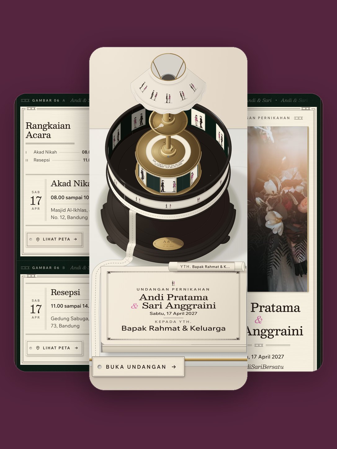 Preview template undangan Sua