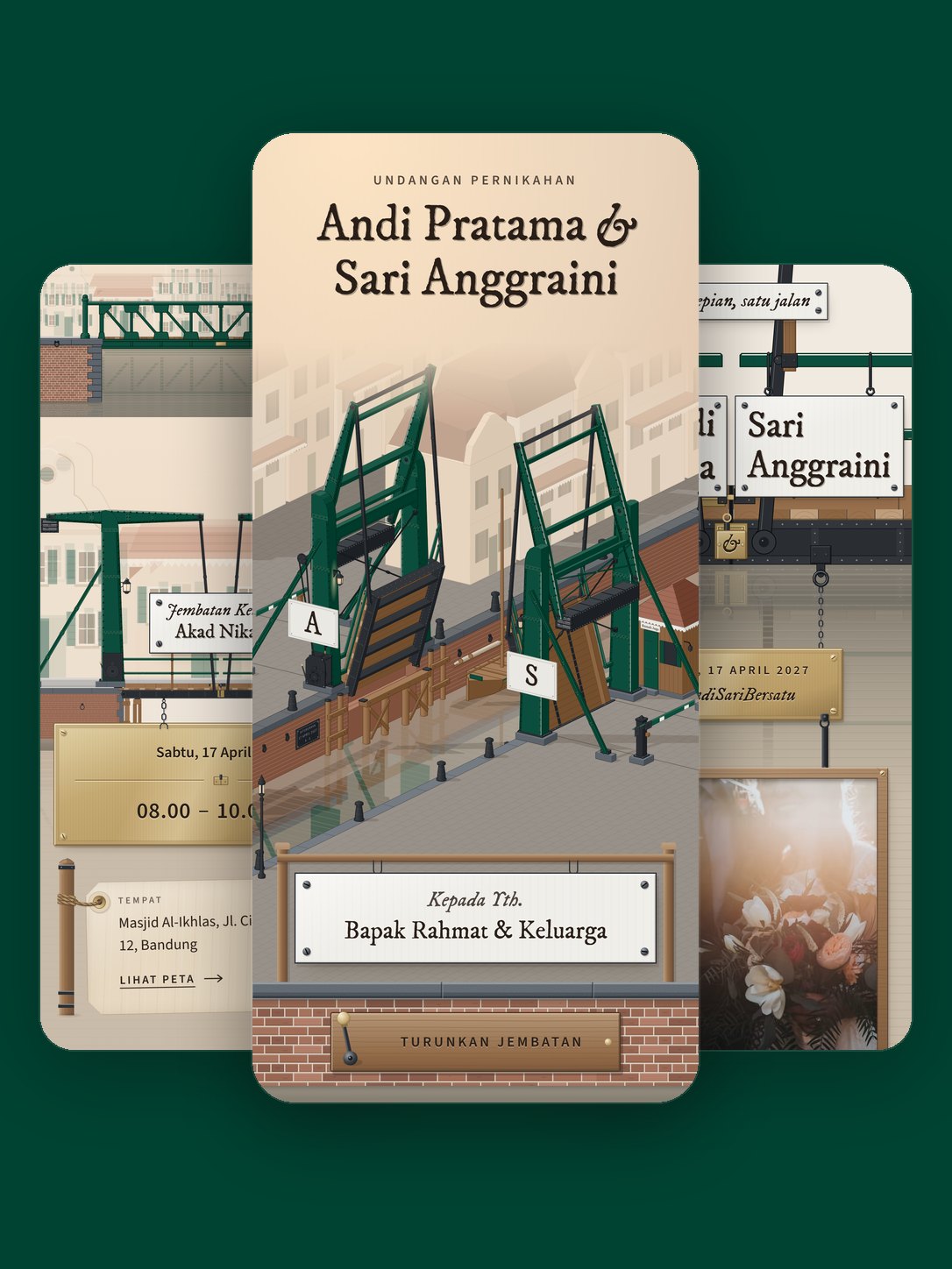 Preview template undangan Tepian